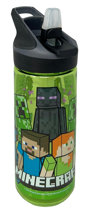 Borraccia Tritan Minecraft Bottiglia 620 Ml con Apertura Pop-Up - 86699