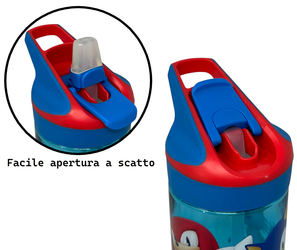 Borraccia Tritan Sonic Bottiglia 620 Ml con Apertura Pop-Up - 86700
