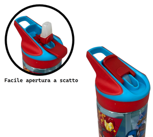 Borraccia Tritan Avengers MARVEL Bottiglia 620 Ml con Apertura Pop-Up - 86701