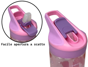 Borraccia Tritan Kuromi Snario Bottiglia 620 Ml con Apertura Pop-Up - 86703