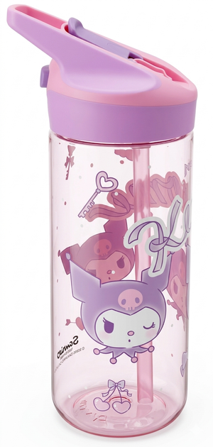 Borraccia Tritan Kuromi Snario Bottiglia 620 Ml con Apertura Pop-Up - 86703