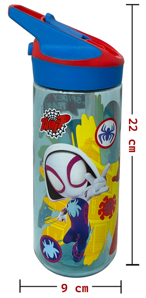 Borraccia Tritan Spidey Bottiglia 620 Ml con Apertura Pop-Up - 86708