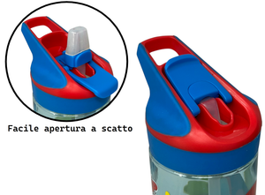 Borraccia Tritan Spidey Bottiglia 620 Ml con Apertura Pop-Up - 86708