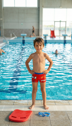 Costume da Bagno Spidey MARVEL Modello Parigamba Boxer Mare Piscina Bambino - Ez18152rosso