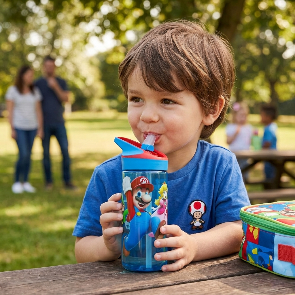 Borraccia Tritan Super Mario Bottiglia 620 Ml con Apertura Pop-Up - 86697