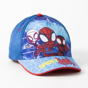 Cappello Spidey DISNEY Berretto Estivo con Visiera Regolabile Bambino 51 CM - 0710blu
