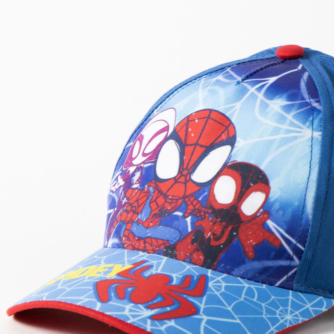 Cappello Spidey DISNEY Berretto Estivo con Visiera Regolabile Bambino 51 CM - 0710blu