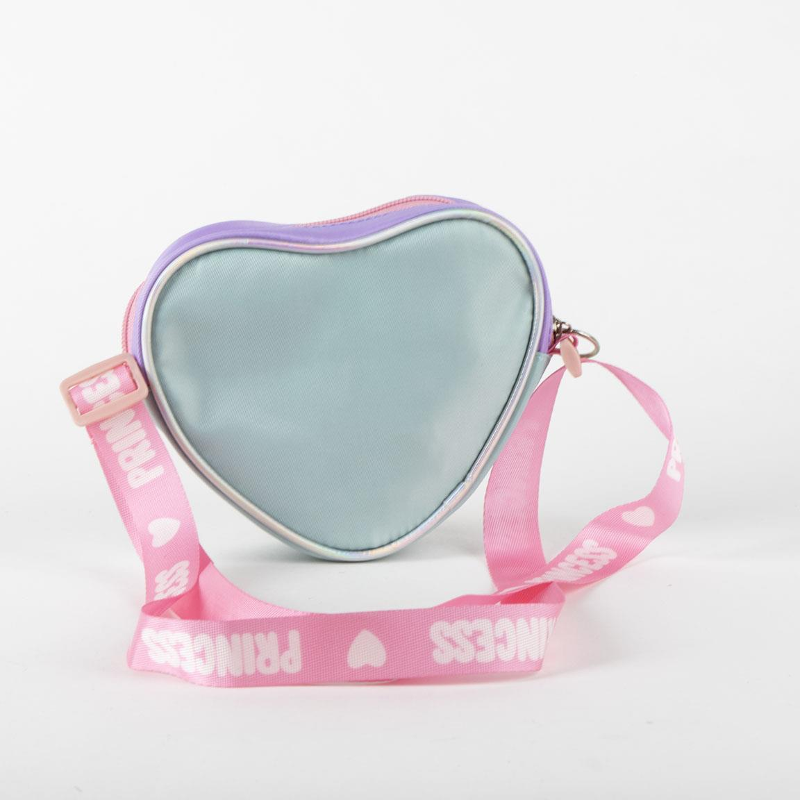 Borsa Passeggio Principesse DISNEY a Cuore Glitter con Tracolla Regolabile - 6434