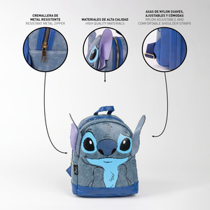Borsa Passeggio Stitch DISNEY Zaino 26 CM Tempo Libero con Orecchie Ragazzi - 4772