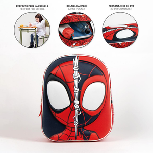Zaino Asilo 3d Spidey Borsa con Applicazioni 32 CM per Scuola Materna da Passeggio - 5866