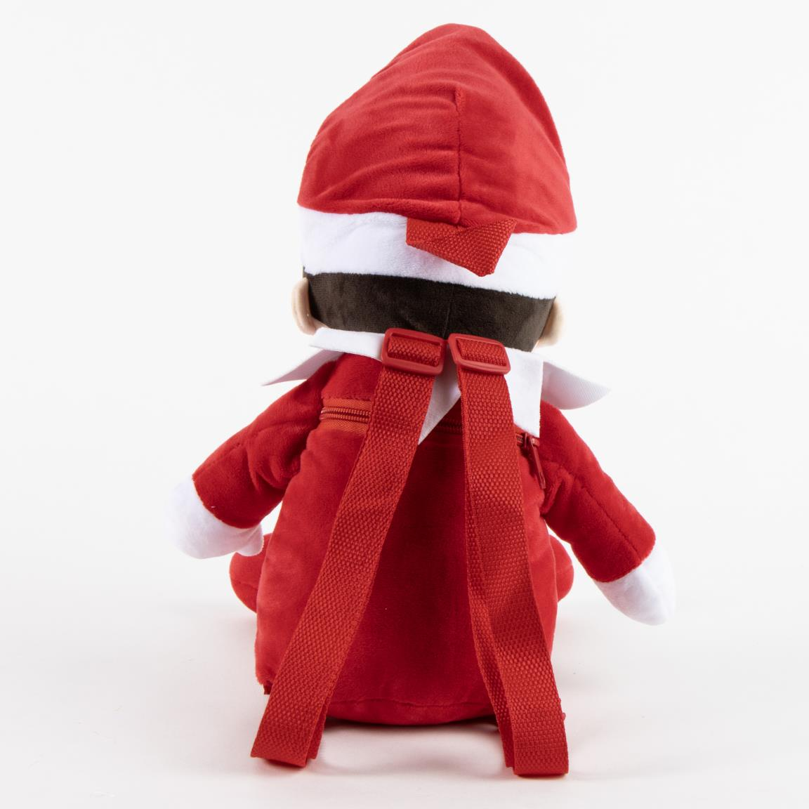 Zainetto in Peluche Elfo Natale con Spallacci Regolabili Accessorio da Passeggio Bambini- 6359