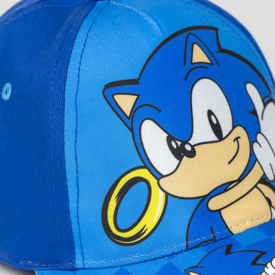 Cappello Sonic Berretto Estivo con Visiera Regolabile Bambino 53 CM - 0114blu