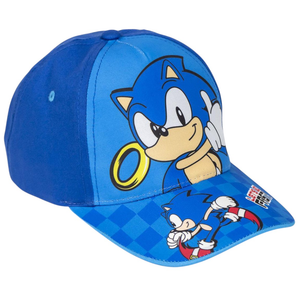 Cappello Sonic Berretto Estivo con Visiera Regolabile Bambino 53 CM - 0114blu