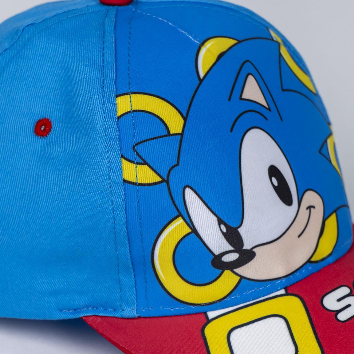Cappello Sonic Berretto Estivo con Visiera Regolabile Bambino 53 CM - 0114rosso