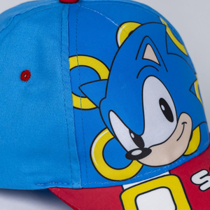 Cappello Sonic Berretto Estivo con Visiera Regolabile Bambino 53 CM - 0114rosso