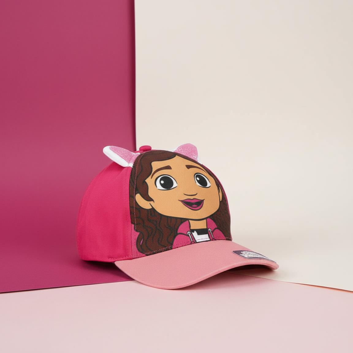 Cappello Gabby Dollhouse con Orecchie 3d Berretto Estivo con Visiera Regolabile Bambina 53 CM - 0447