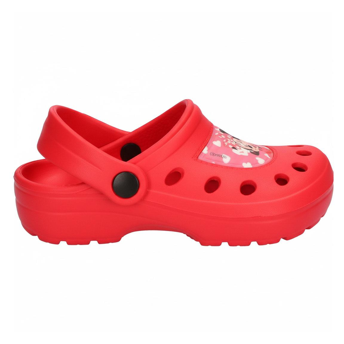 Ciabatte Minnie e Paperina DISNEY Modello Crocs in Eva con Cinturino Bambina Piscina Mare - 7269rosso