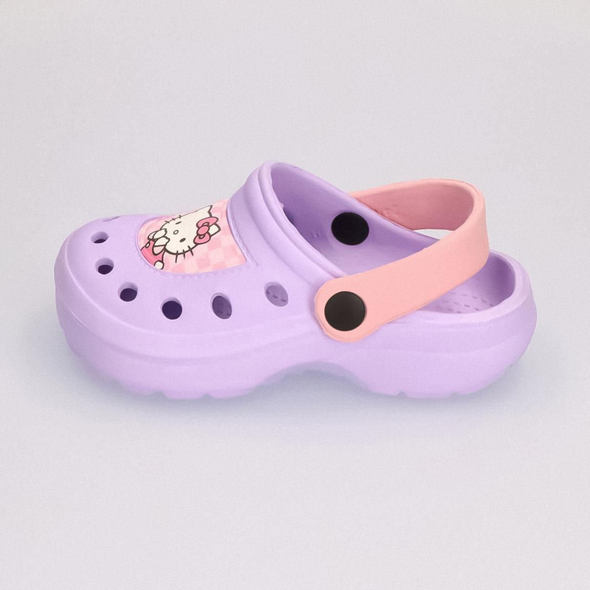 Ciabatte Hello Kitty Modello Crocs in Eva con Cinturino Bambina Piscina Mare - 7272lilla