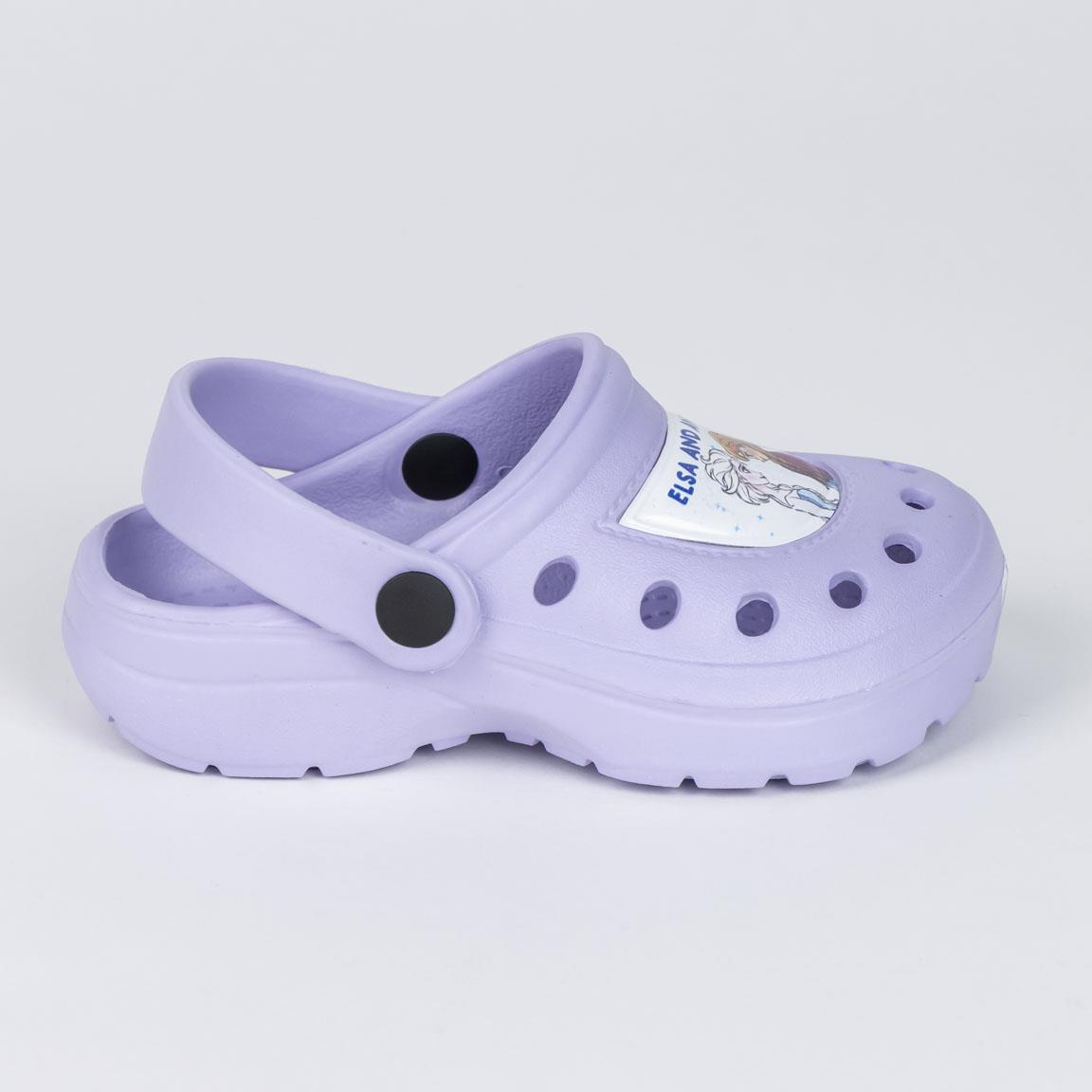 Ciabatte Frozen Modello Crocs in Eva con Cinturino Bambina Piscina Mare - 6438lilla