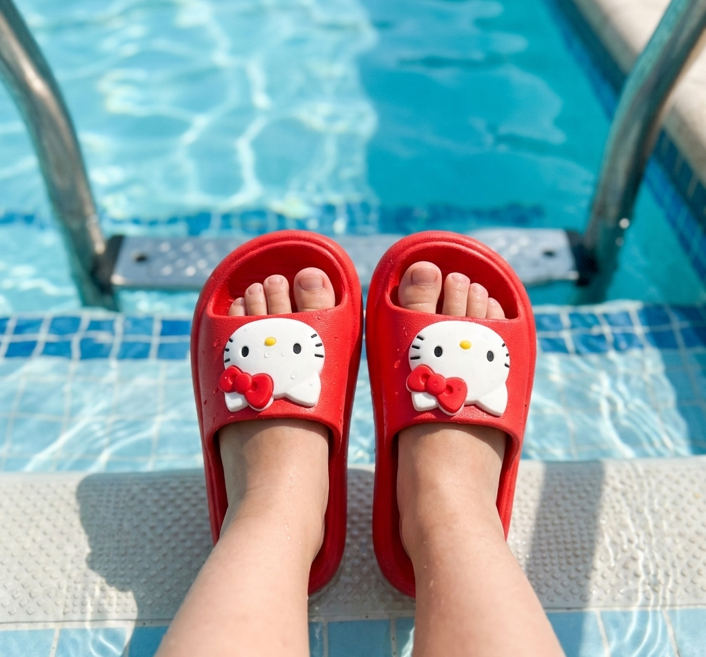 Ciabatte Hello Kitty Sanrio Pantofole Monofascia per Mare Piscina - 7290