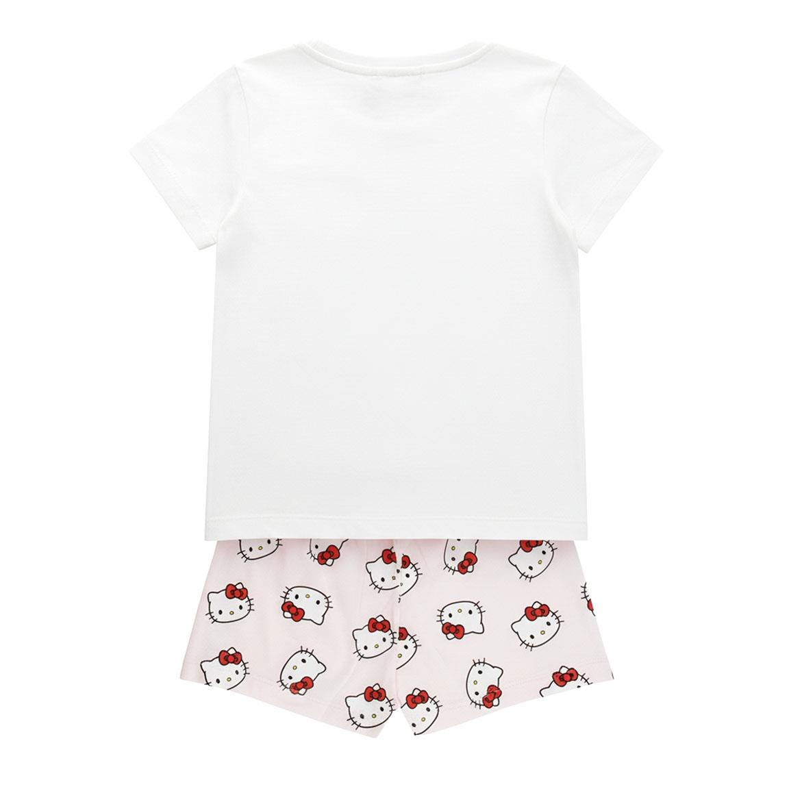 Pigiama Corto Estivo Hello Kitty Sanrio T-Shirt e Pantaloncini Shorts in Cotone - 3239