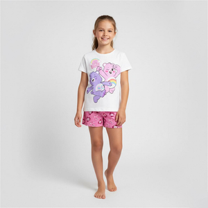 Pigiama Corto Estivo Orsetti Del Cuore T-Shirt e Pantaloncini Shorts in Cotone - 3195