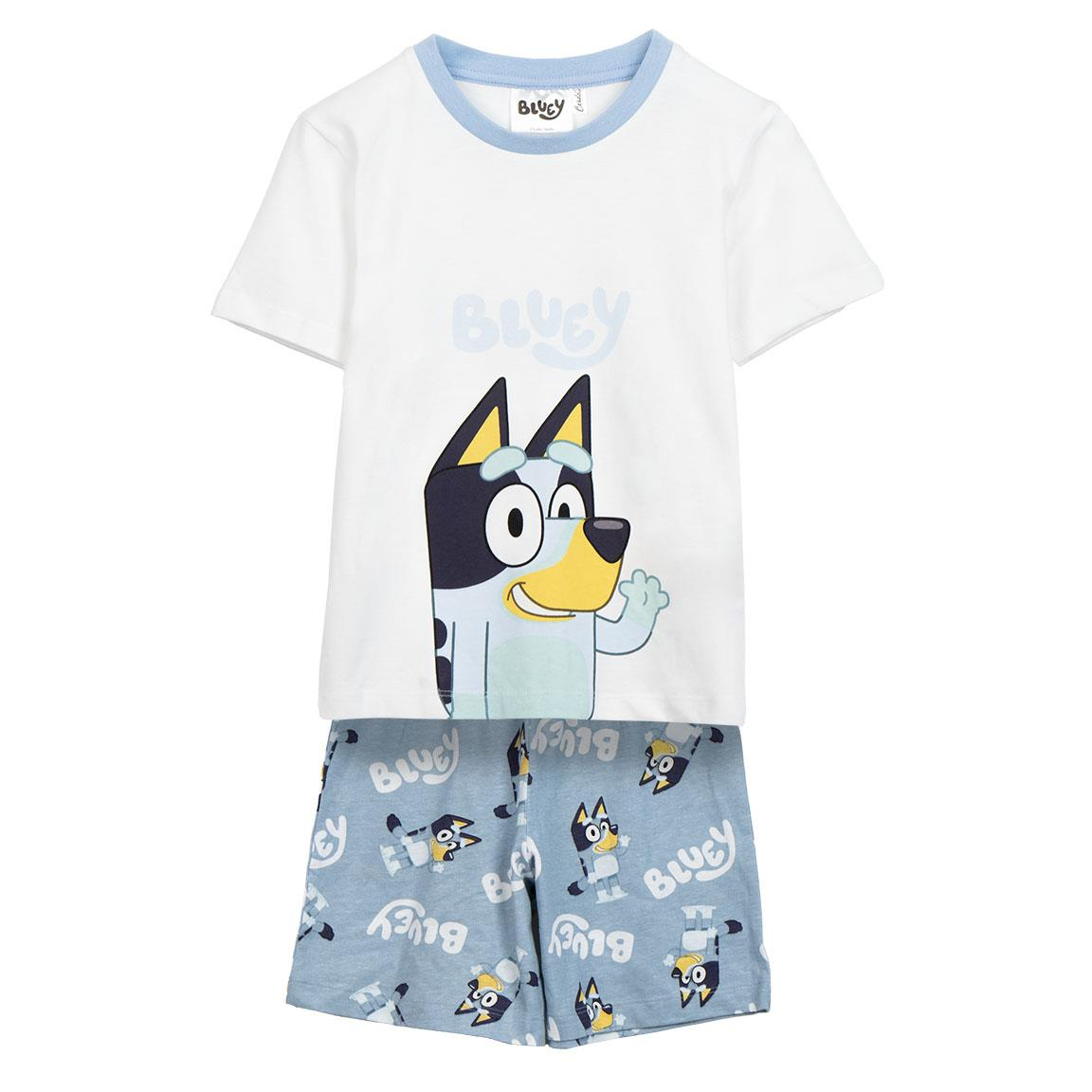 Pigiama Corto Estivo Bluey T-Shirt e Pantaloncini Shorts in Cotone - 2791