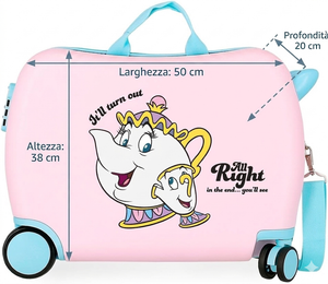 Trolley da Viaggio Cavalcabile DISNEY Valigia in ABS Mrs. Bric e Chicco per Bambini 50 CM - 4789841