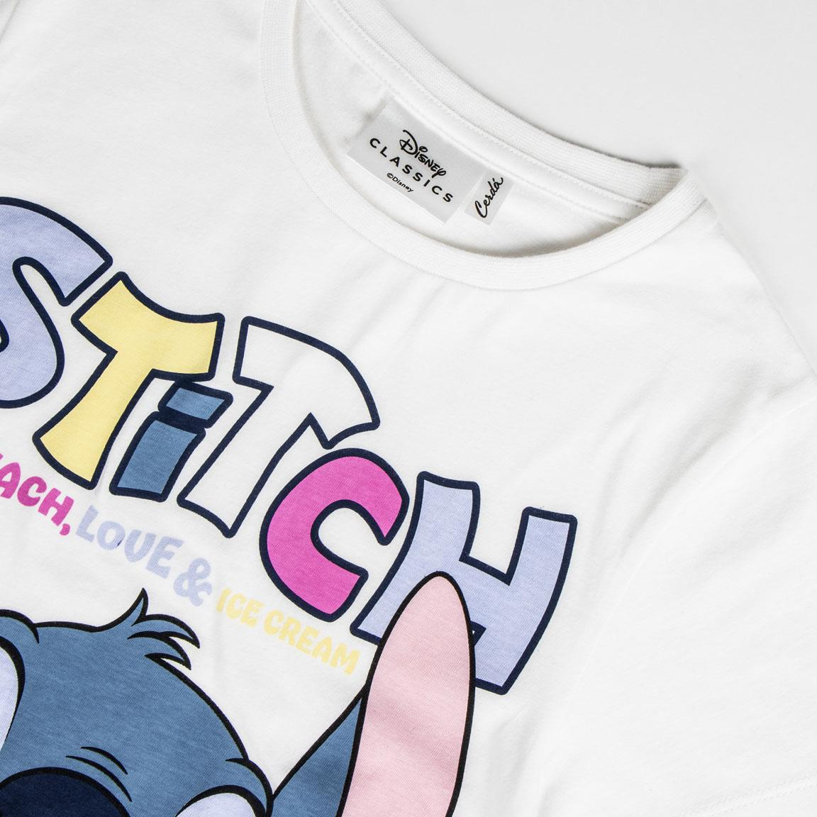T-Shirt Manica Corta Lilo & Stitch DISNEY Maglietta 100% Co - 2816