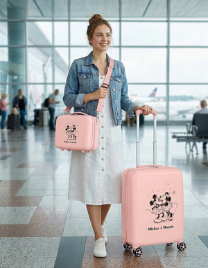 Beauty Case Minnie e Topolino DISNEY Borsa Viaggio in ABS Adattabile a Trolley - 3733928