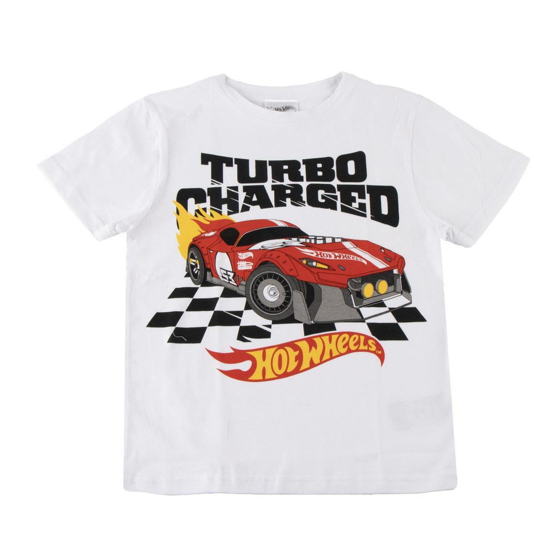 T-Shirt Manica Corta Hot Wheels Macchine 100% Cotone - 3115