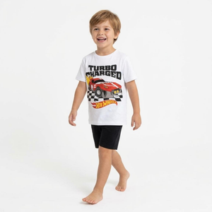 T-Shirt Manica Corta Hot Wheels Macchine 100% Cotone - 3115