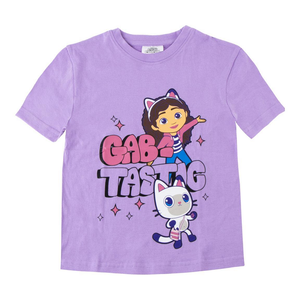 T-Shirt Manica Corta Gabby Dollhouse Netflix Maglietta 100% Cotone - 3228