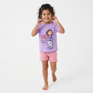 T-Shirt Manica Corta Gabby Dollhouse Netflix Maglietta 100% Cotone - 3228