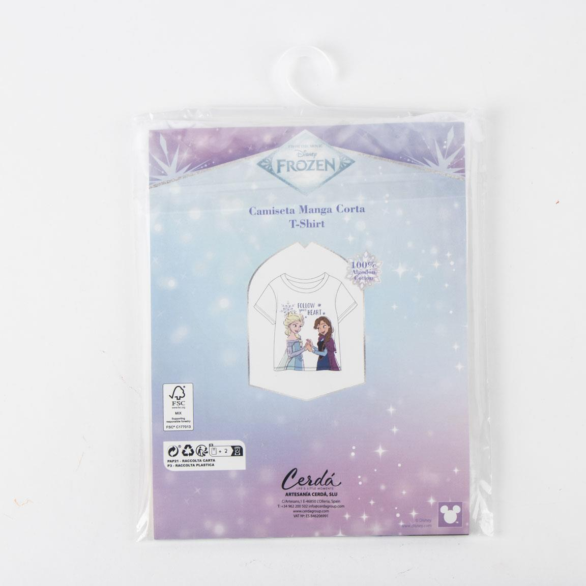 T-Shirt Manica Corta Frozen DISNEY Maglietta 100% Cotone - 3229
