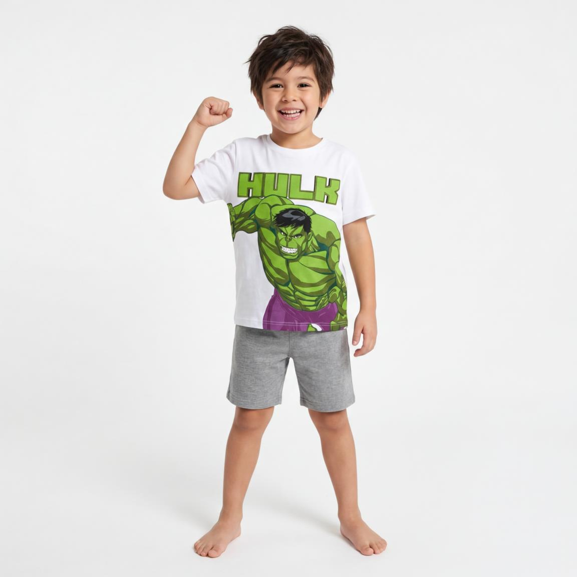T-Shirt Manica Corta Hulk Avengers MARVEL Maglietta 100% Cotone - 3113