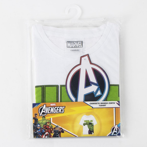 T-Shirt Manica Corta Hulk Avengers MARVEL Maglietta 100% Cotone - 3113