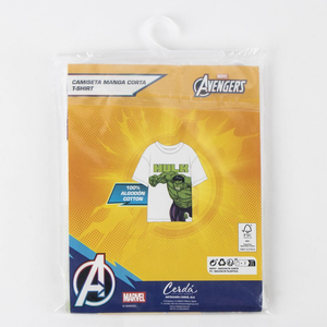 T-Shirt Manica Corta Hulk Avengers MARVEL Maglietta 100% Cotone - 3113