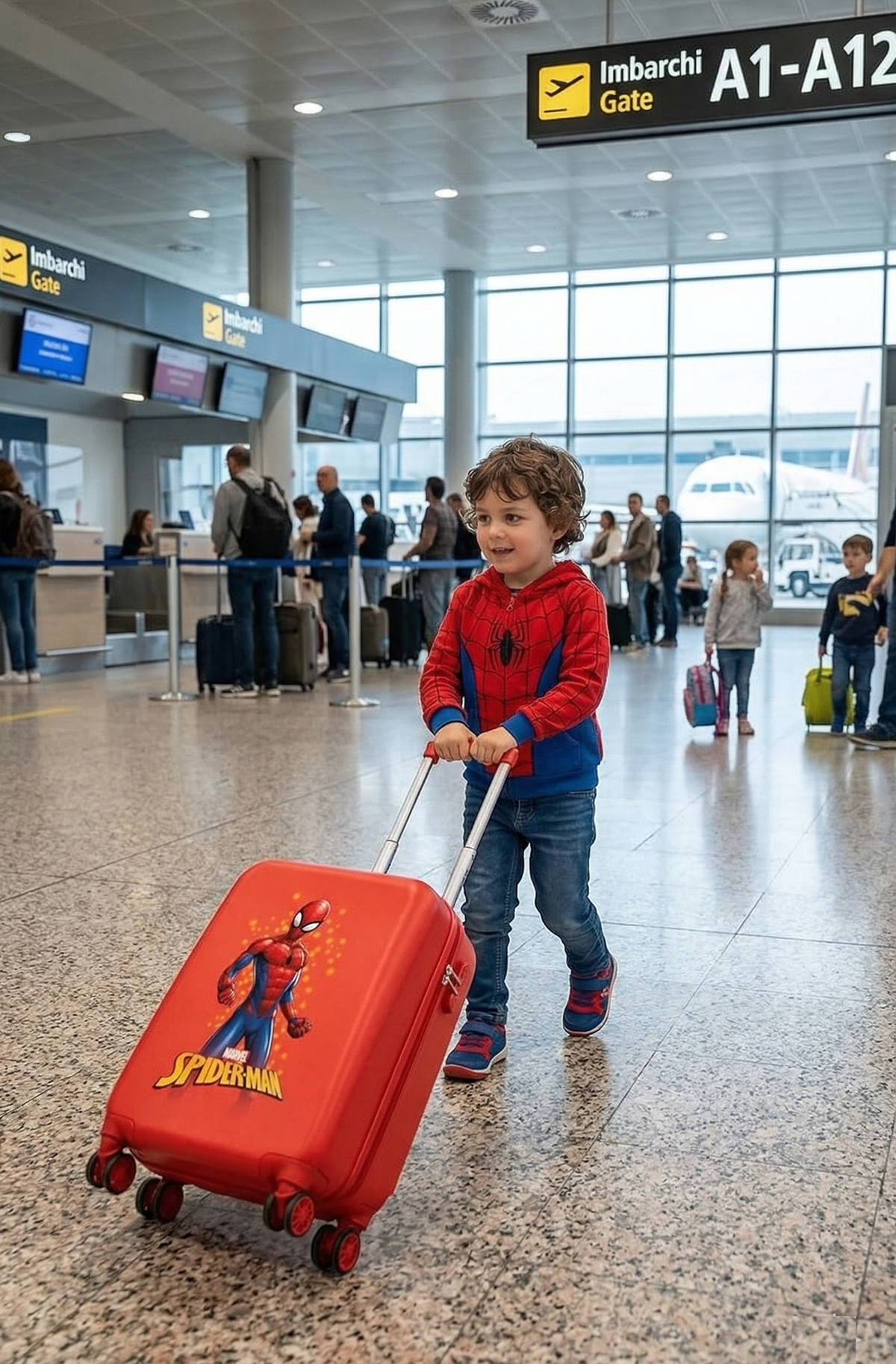 Trolley da Viaggio Spiderman MARVEL Valigia in ABS Bagaglio a Mano 50x33x20 CM - 2411369