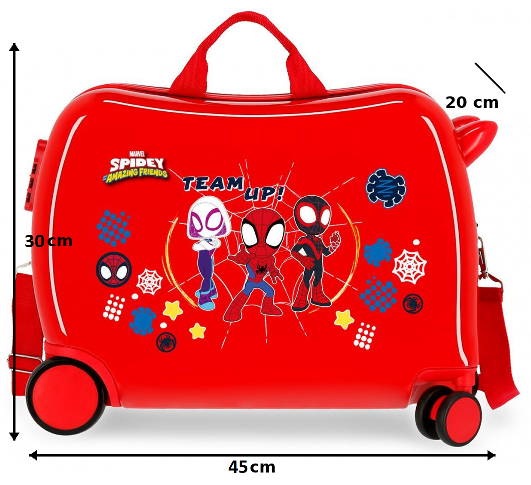 Trolley da Viaggio Cavalcabile Spidey MARVEL Valigia in ABS per Bambini 50 CM - 4899821