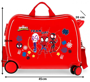 Trolley da Viaggio Cavalcabile Spidey MARVEL Valigia in ABS per Bambini 50 CM - 4899821