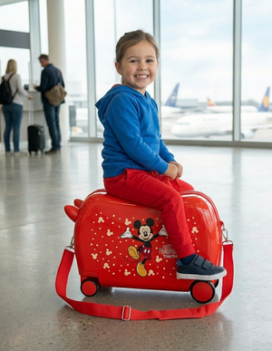 Trolley da Viaggio Cavalcabile Topolino DISNEY Valigia in ABS per Bambini 45 CM - 2971021