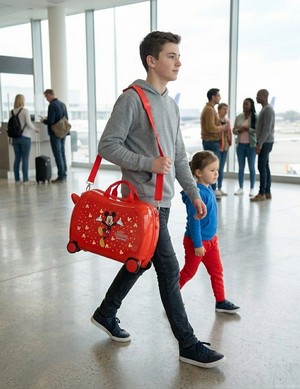 Trolley da Viaggio Cavalcabile Topolino DISNEY Valigia in ABS per Bambini 45 CM - 2971021