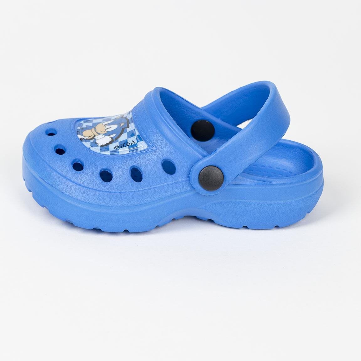 Ciabatte Sonic Modello Crocs in Eva con Cinturino Bambina Piscina Mare - 6436blu
