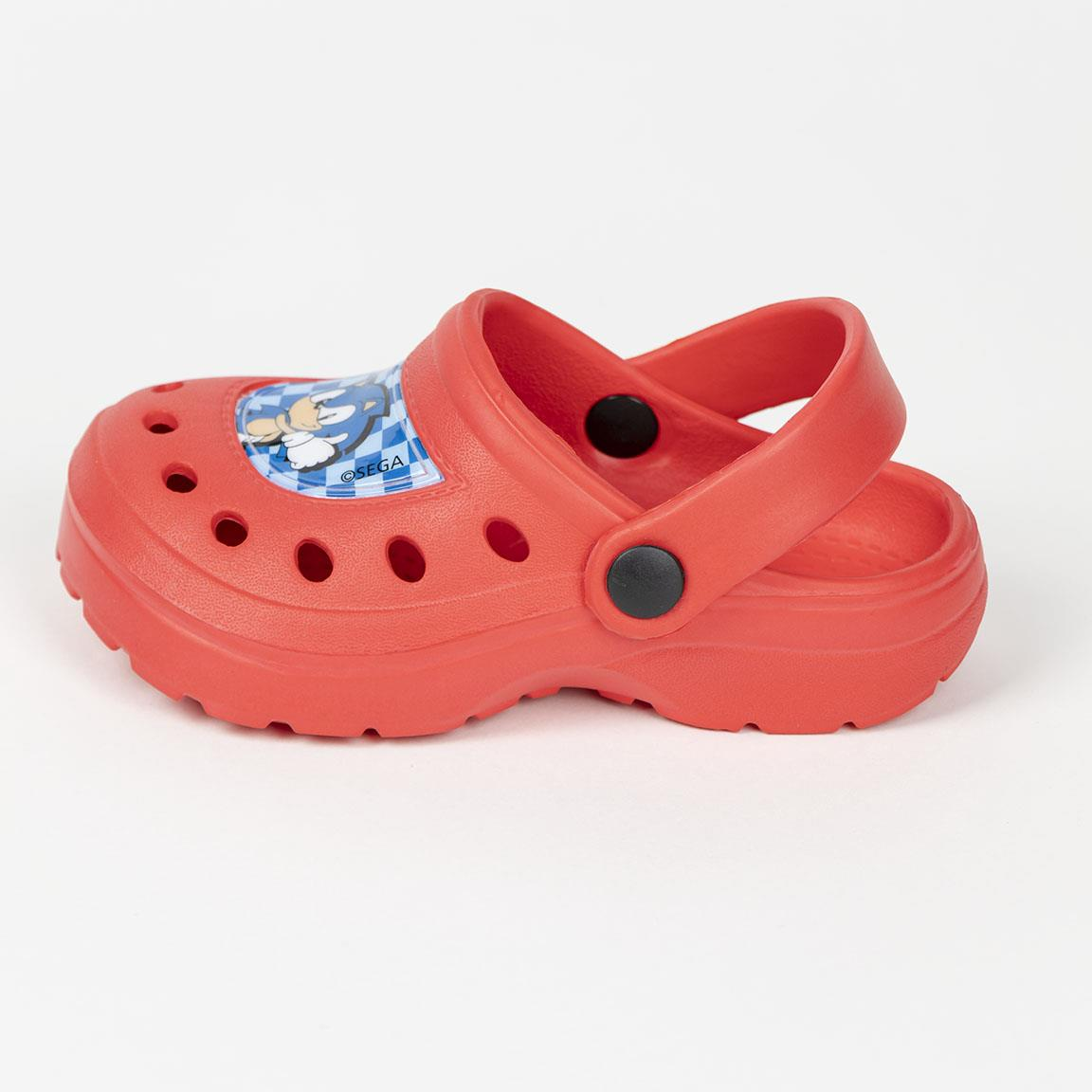 Ciabatte Sonic Modello Crocs in Eva con Cinturino Bambina Piscina Mare - 6436rosso