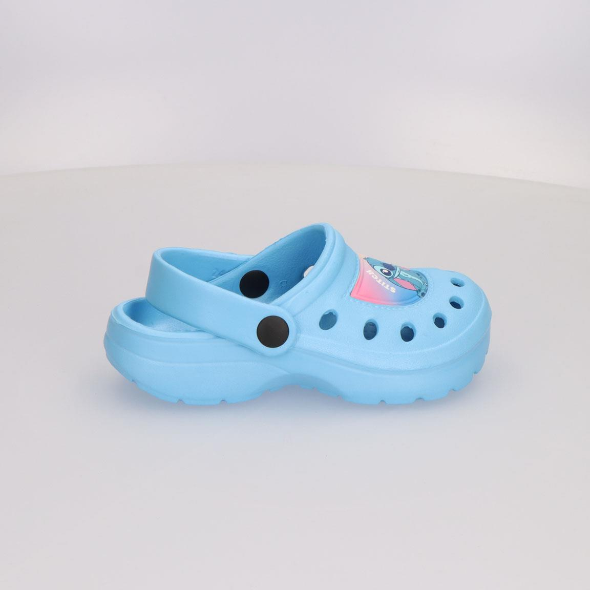 Ciabatte Stitch DISNEY Modello Crocs in Eva con Cinturino Bambina Piscina Mare - 7271celeste