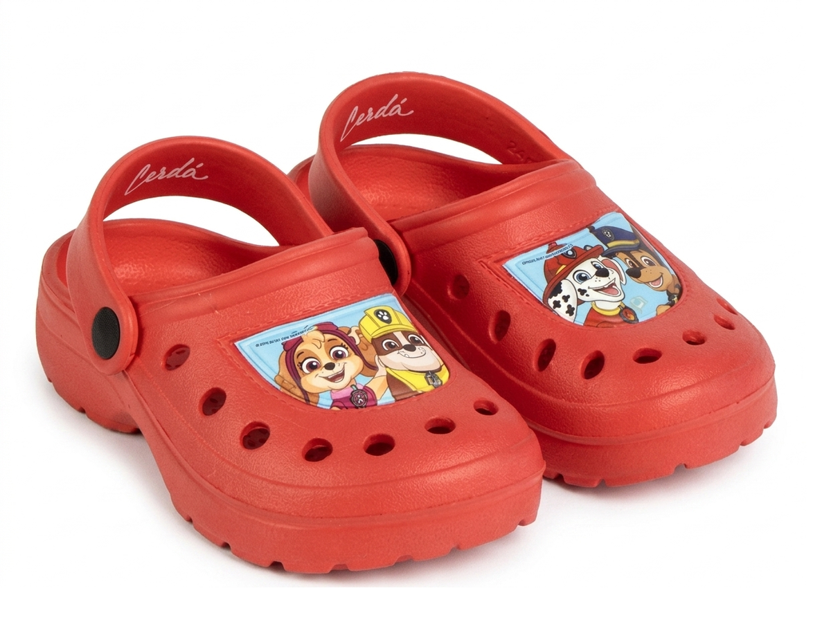 Ciabatte Paw Patrol Modello Crocs in Eva con Cinturino Bambino Piscina Mare - 6873rosso