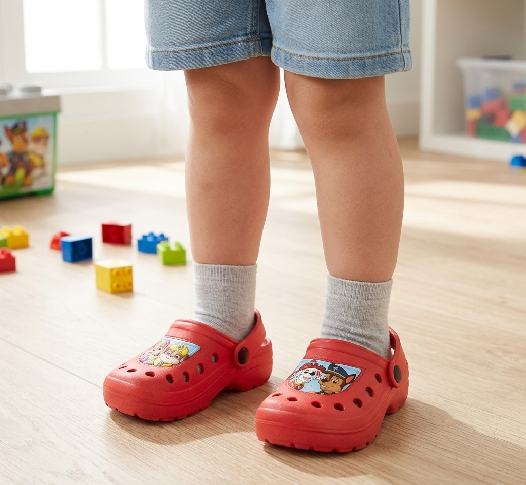 Ciabatte Paw Patrol Modello Crocs in Eva con Cinturino Bambino Piscina Mare - 6873rosso