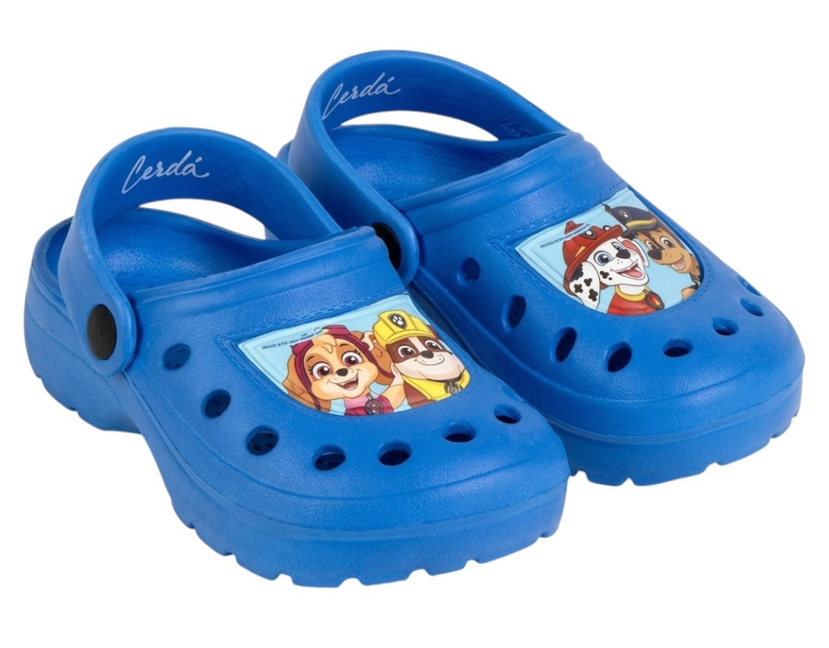 Ciabatte Paw Patrol Modello Crocs in Eva con Cinturino Bambino Piscina Mare - 6873blu