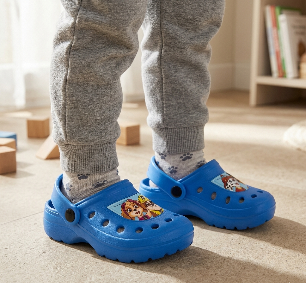 Ciabatte Paw Patrol Modello Crocs in Eva con Cinturino Bambino Piscina Mare - 6873blu
